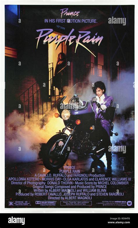 Purple Rain - Original Movie Poster Stock Photo - Alamy