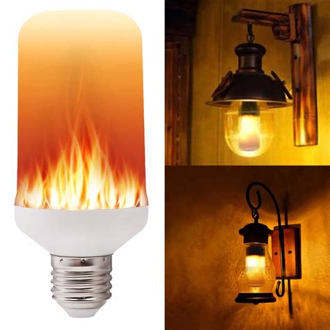 E14 E27 B22 LED Flame Effect Fire Light Bulb Flickering Flame Lamp led ...