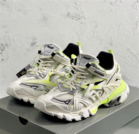 Balenciaga track 2 Sneaker white and neon yellow – billionairemart