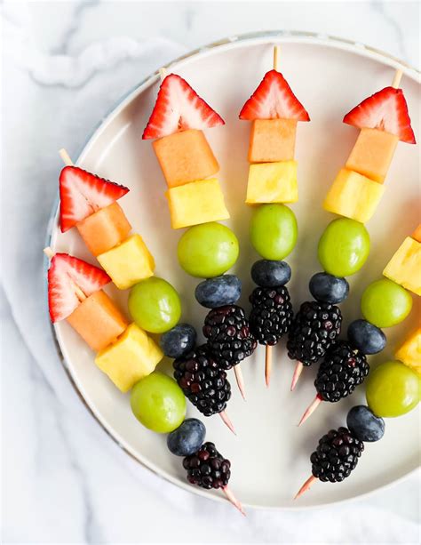 Rainbow Fruit Skewers - Planted in the Kitchen