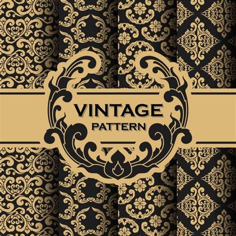 Set of vintage flourishes vine seamless pattern background 262630 Vector Art at Vecteezy