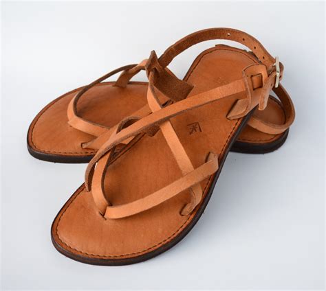 leather sandals women's sandals camel sandals brown