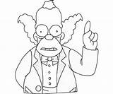 Simpsons Krusty The Clown Coloring Pages Sketch Page sketch template