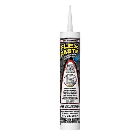 Flex Paste, Super Thick Rubber Spreadable Paste, White 9 oz Cartridge - Walmart.com - Walmart.com