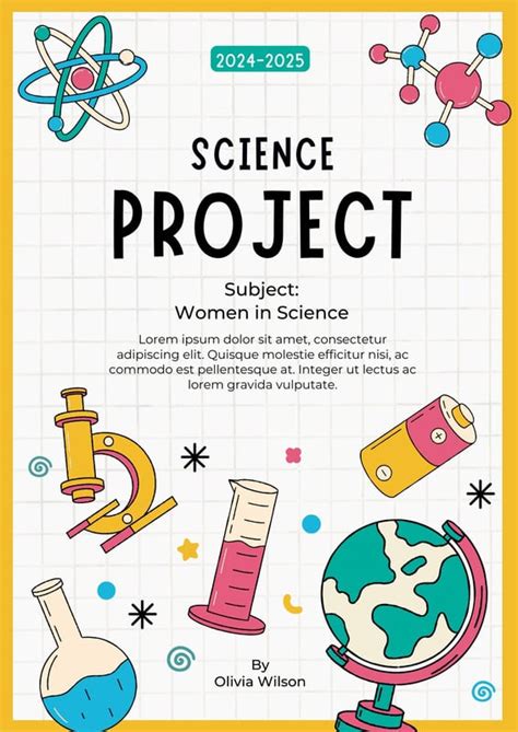 Free to edit and print science cover page templates | Canva