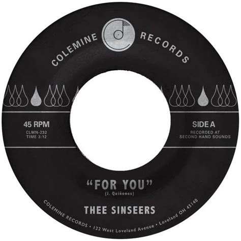 Thee Sinseers - For You / Si Llorarás (Blue Vinyl) – Sticky Black Tarmac