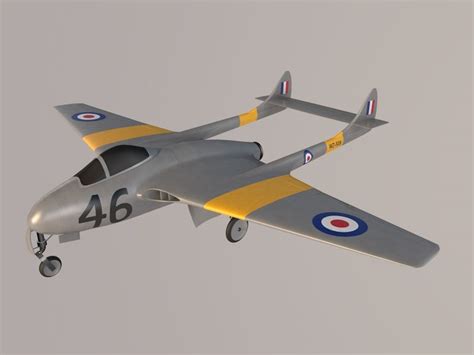 De Havilland Vampire FB.5 cockpit 3D Model $20 - .max .3ds .obj .dxf ...