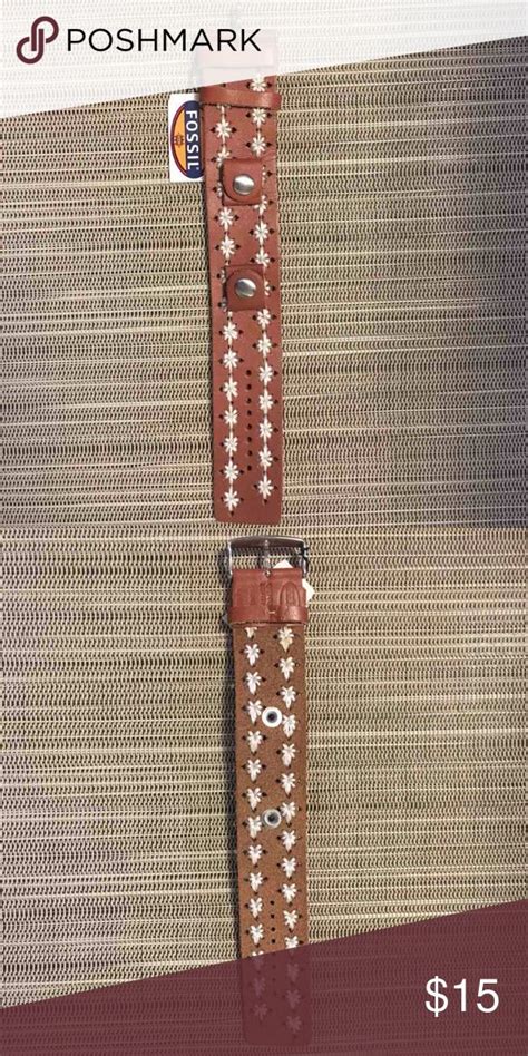 FOSSIL Leather Watch Band One Size Fits All | Fossil leather watch, Watch bands, Leather watch bands