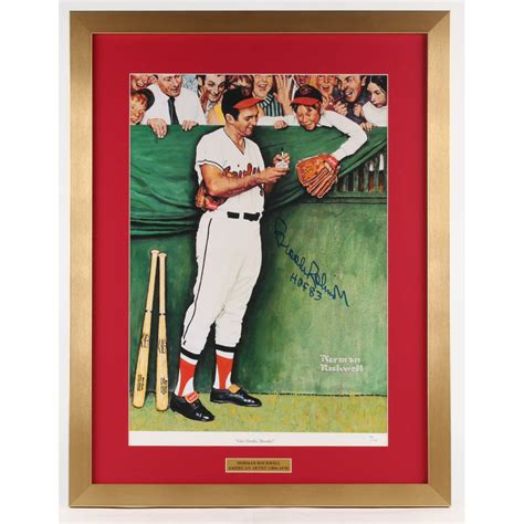 Brooks Robinson Signed Orioles 20x26 Custom Framed Norman Rockwell ...