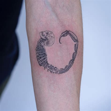 Scorpion tail︎ tattoo by tattooist Oozy - Tattoogrid.net