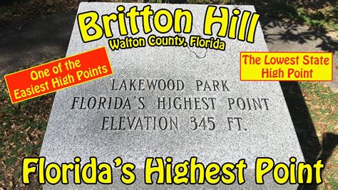 Britton Hill - Florida's Highest Point - YouTube