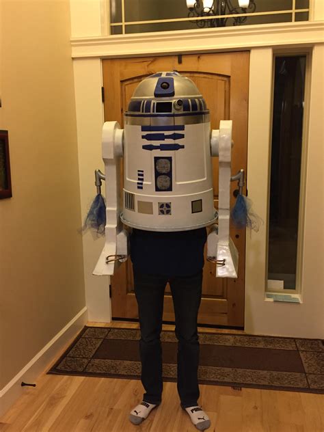 Me and my dad built a wearable R2D2 costume from scratch that I am wearing in a production at my ...