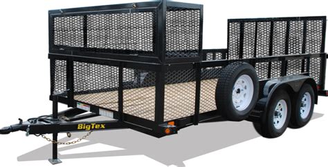 Big Tex 7' x 16' Tandem Axle Landscape Trailer w/ Mesh Sides & Box ...