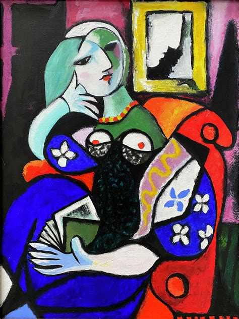 My Woman with a Book by Picasso Painting by Fine Art by Alexandra - Fine Art America