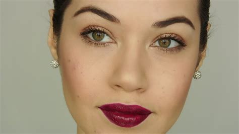 Dark Burgundy Lip Makeup Tutorial - YouTube