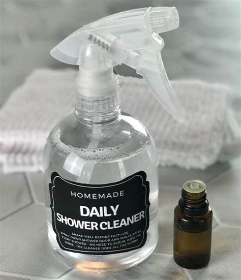 Non-Toxic Daily Shower Cleaner {with essential oils} - One Essential ...