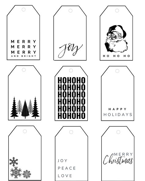 Christmas Tags To Print, Christmas Present Labels, Christmas Tag Templates, Free Printable ...