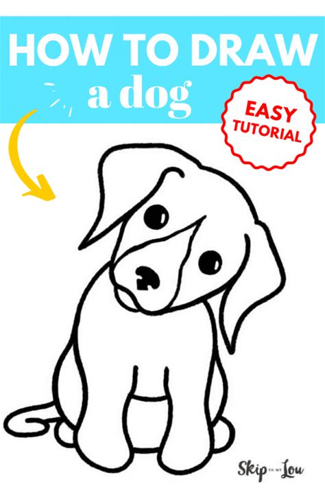 How To Draw A Dog Face Video / 1 draw cartoon dog facing the front. - pic-weiner