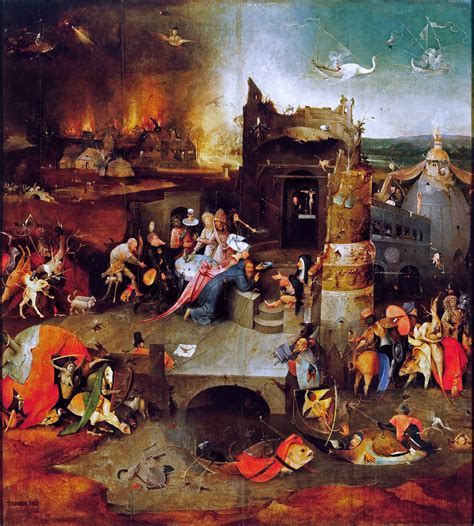 Hieronymus Bosch - The Temptation of Saint Anthony | Temptation of st anthony, Hieronymus bosch ...