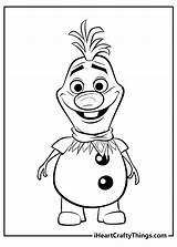 Olaf Face Frozen Coloring Page sketch template