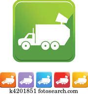 Cartoon Garbage Truck Clipart | k14805165 | Fotosearch