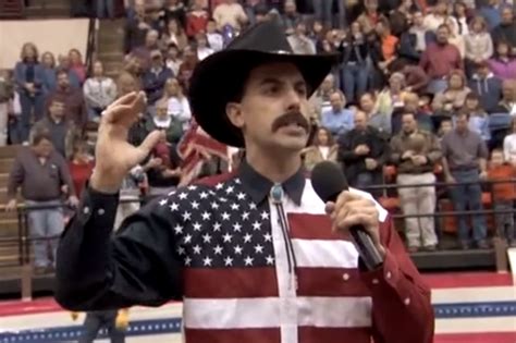 Borat Sings Kazakhstan's 'National Anthem' at Rodeo: Watch - Geekfeud