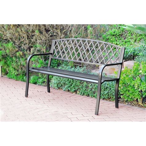 20++ Black Metal Garden Bench - HOMYHOMEE