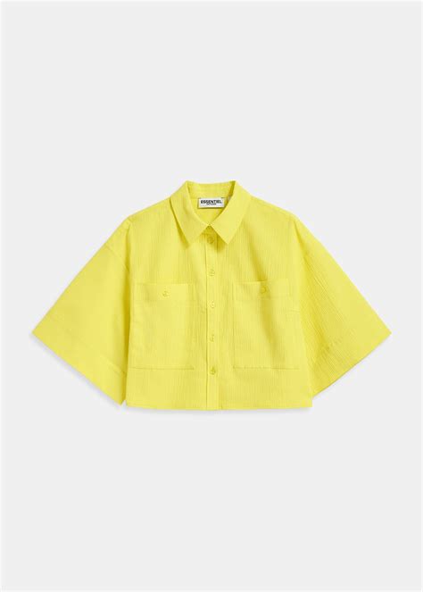 Yellow cropped shirt - Essentiel Antwerp Belgium