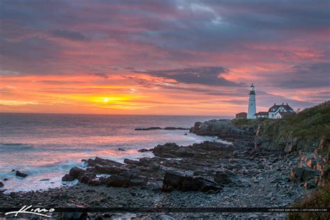 Cape Elizabeth Lighthouse in Maine During Sunrise | HDR Photography by Captain Kimo