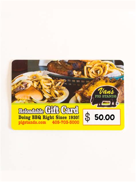 Fifty Dollar Gift Card – Van's Pig Stands - Gift Shop