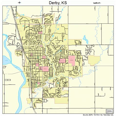 Derby Kansas Street Map 2017800