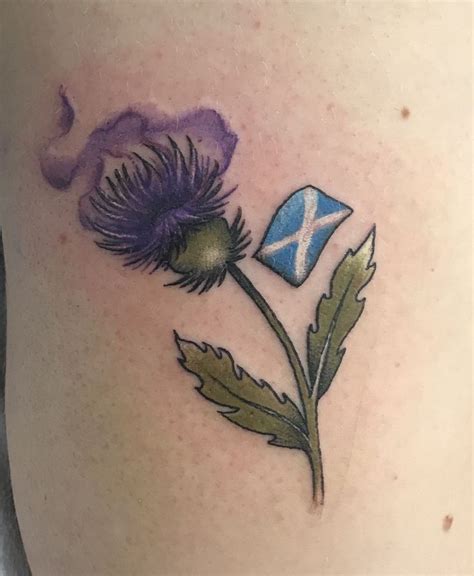 Scottish tattoo | Scottish tattoos, Scottish thistle tattoo, Thistle tattoo