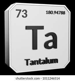 3d Text Chemical Element Tantalum Atomic Stock Illustration 1011246514 ...