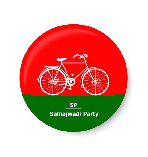 Buy PEACOCKRIDE Vote for Your Party I Samajwadi Party Symbols Pin Badge (Metal, Multicolour,75mm ...