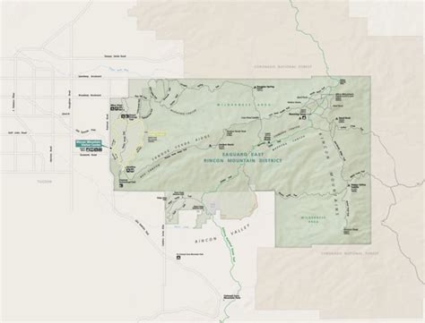 Saguaro National Park (East Unit) Map by US National Park Service ...