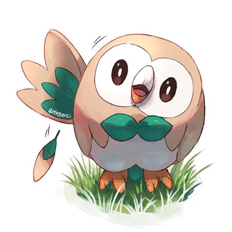 Rowlet | Pokemon pokedex, Pokemon art, Pokemon starters