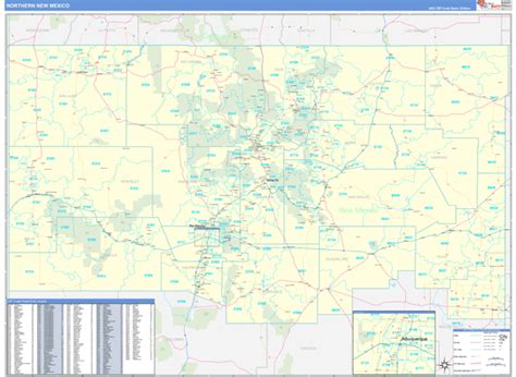 New Mexico Northern Wall Map Basic Style by MarketMAPS - MapSales