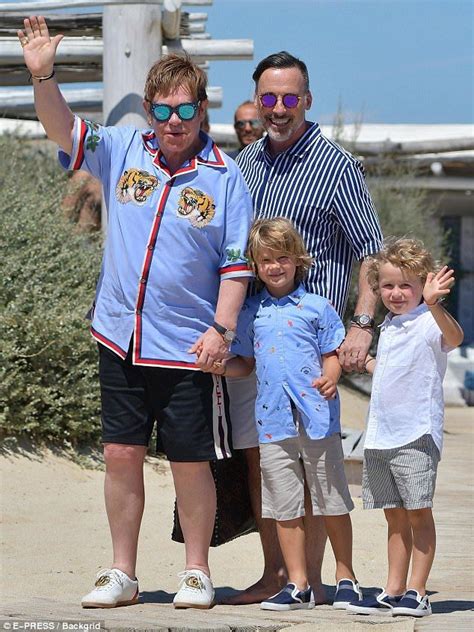 Elton John and David Furnish take sons for annual St Tropez lunch ...