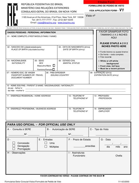 Brazil Visa Application Form 2024 - Applicationforms.net