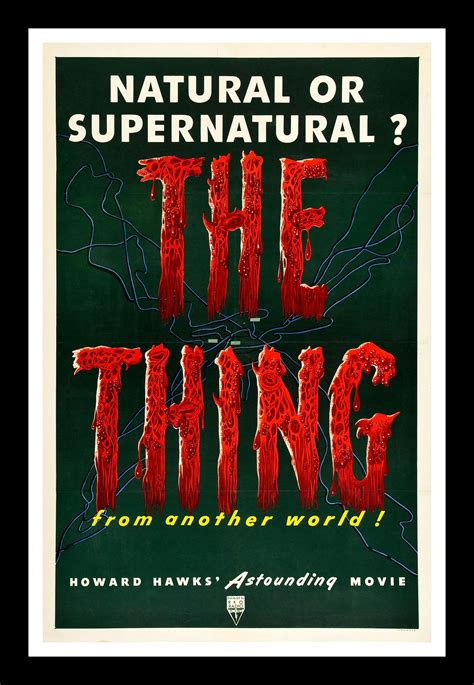 THE THING FROM ANOTHER WORLD * CineMasterpieces HORROR MOVIE POSTER SCI FI 1951 | eBay