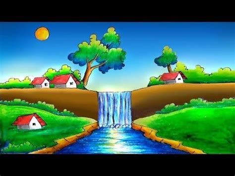 Cartoon Pictures Of Village Scenery