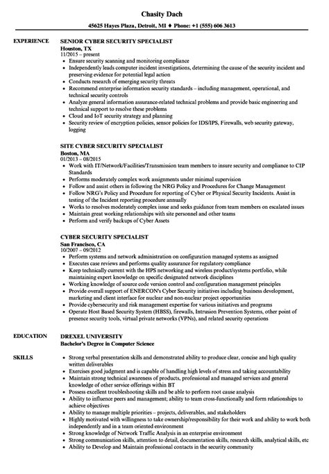 Cyber Security Resume Sample