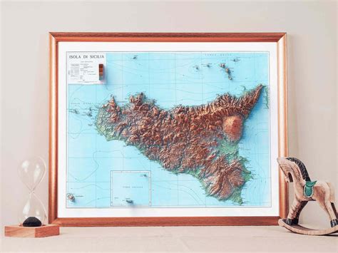 Sicily (Italy) | Topographic map - 1943 | Shaded relief map | Fine Art print | VizCart