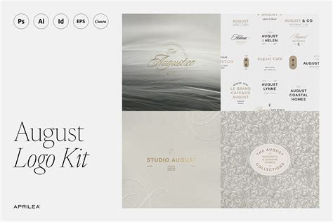 August Logo Kit - Ps Ai Id Eps Canva, a Branding & Logo Template by Aprilea