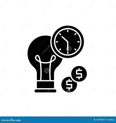 Business Efficiency Black Icon, Vector Sign on Isolated Background. Business Efficiency Concept ...