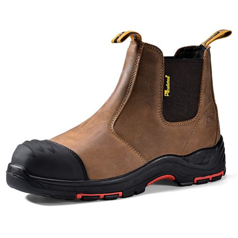 Safetoe 100% Genuine Leather Safety Work boots for Men & Women ...