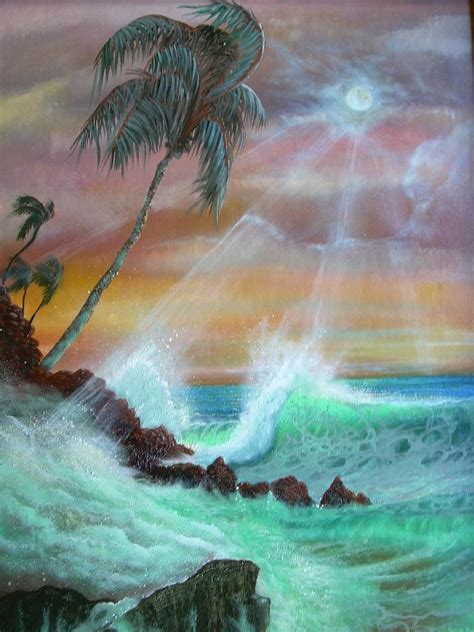 Hawaii Sunset Painting by Leland Castro - Fine Art America