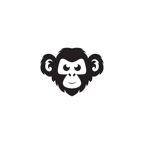 Premium Vector | Monkey silhouette logo design template