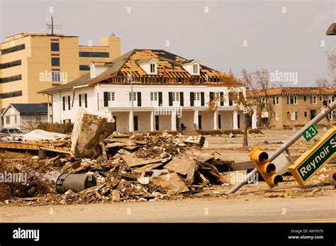 Hurricane Katrina damage in Biloxi Mississippi USA Stock Photo - Alamy