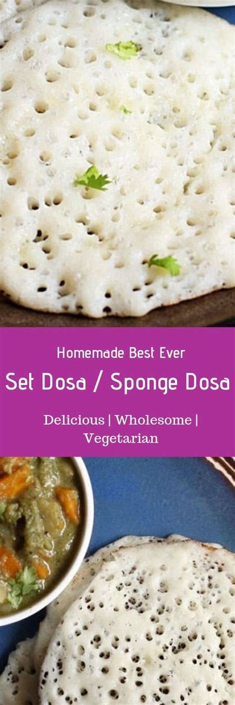 Set dosa recipe with step by step photos. Spongy, soft and light dosas ...